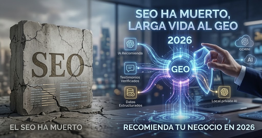 SEO ha muerto, larga vida al GEO: Cómo lograr que la IA recomiende tu negocio en 2026"